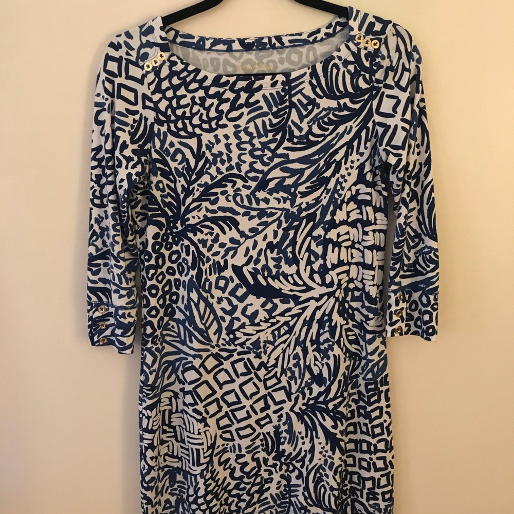 Navy & White Printed Lilly Pulitzer Sophie Dress